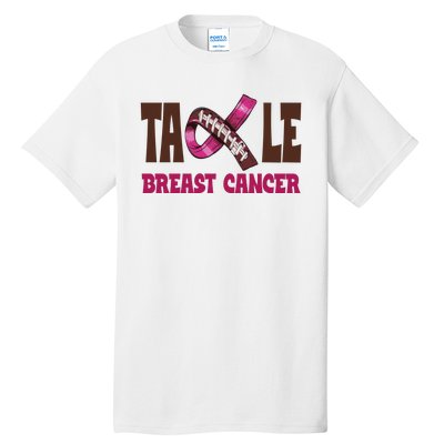 Tackle Breast Cancer Awareness Football Tall T-Shirt