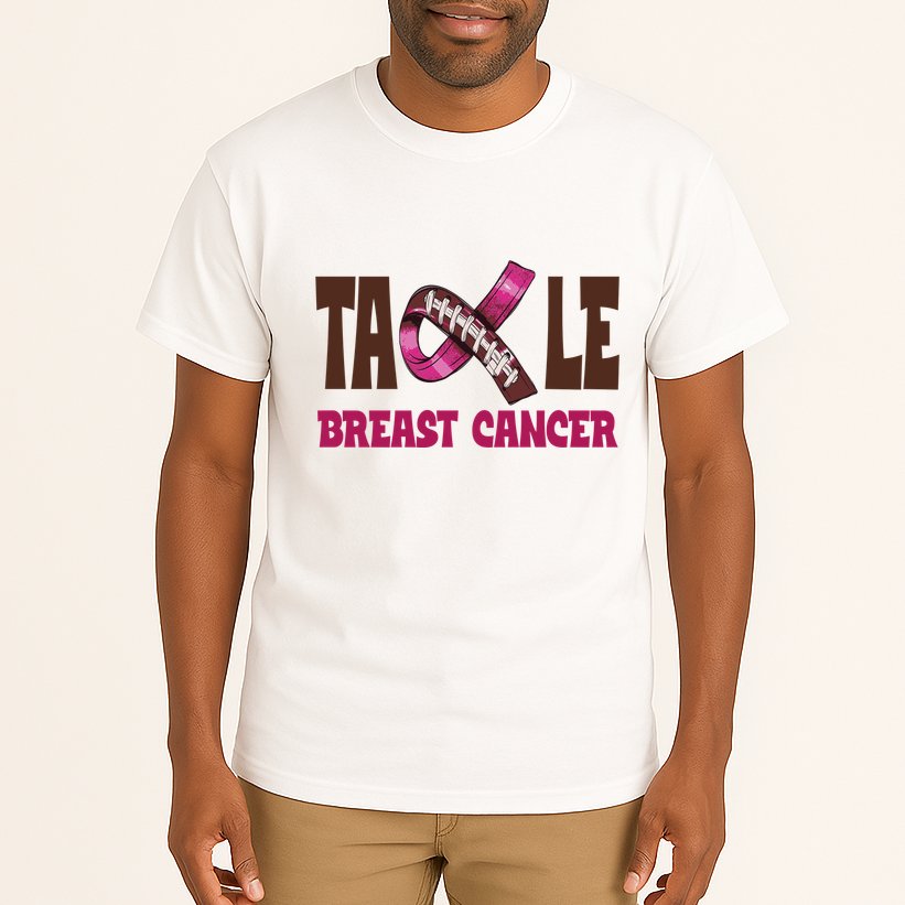 Tackle Breast Cancer Awareness Football Tall T-Shirt