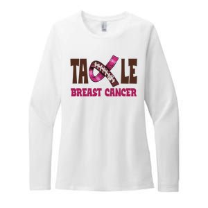 Tackle Breast Cancer Awareness Football Womens CVC Long Sleeve Shirt