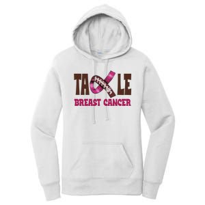 Tackle Breast Cancer Awareness Football Women's Pullover Hoodie