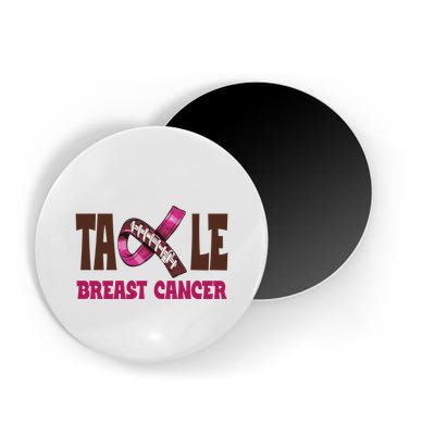 Tackle Breast Cancer Awareness Football Magnet
