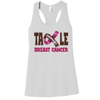 Tackle Breast Cancer Awareness Football Women's Racerback Tank