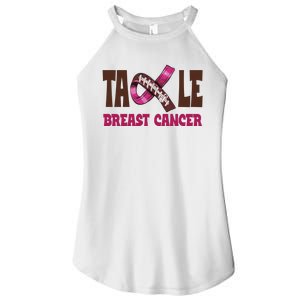 Tackle Breast Cancer Awareness Football Women's Perfect Tri Rocker Tank