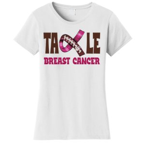 Tackle Breast Cancer Awareness Football Women's T-Shirt