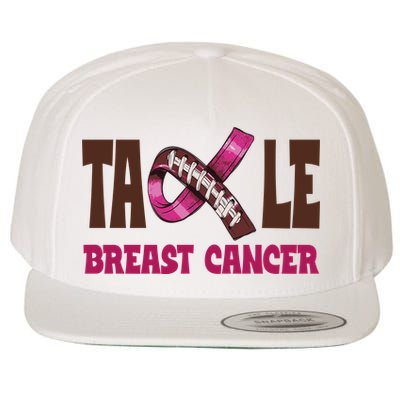 Tackle Breast Cancer Awareness Football Wool Snapback Cap