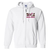 Tackle Breast Cancer Awareness Football Full Zip Hoodie