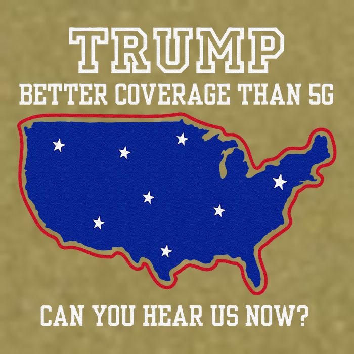 Trump Better Coverage Than 5g Can You Hear Us Now Garment-Dyed Women's Muscle Tee