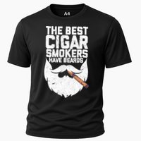 The Best Cigar Smokers Have Beards Cigar Bearded Dad Cooling Performance Crew T-Shirt