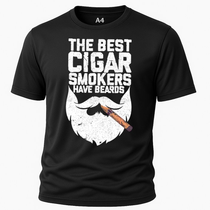 The Best Cigar Smokers Have Beards Cigar Bearded Dad Cooling Performance Crew T-Shirt