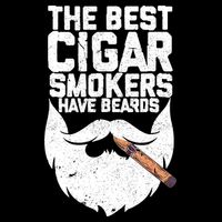 The Best Cigar Smokers Have Beards Cigar Bearded Dad Tall T-Shirt