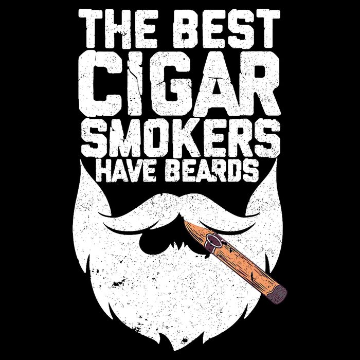 The Best Cigar Smokers Have Beards Cigar Bearded Dad Tall T-Shirt