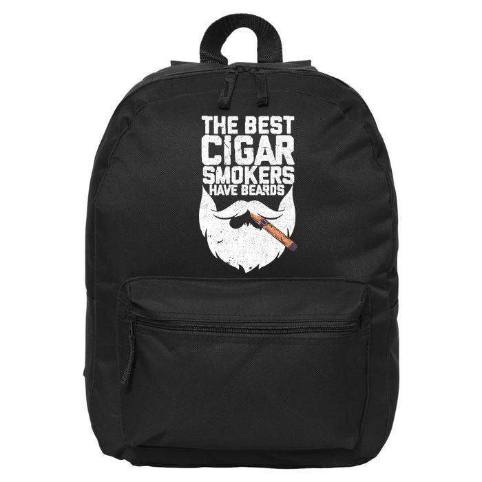 The Best Cigar Smokers Have Beards Cigar Bearded Dad 16 in Basic Backpack