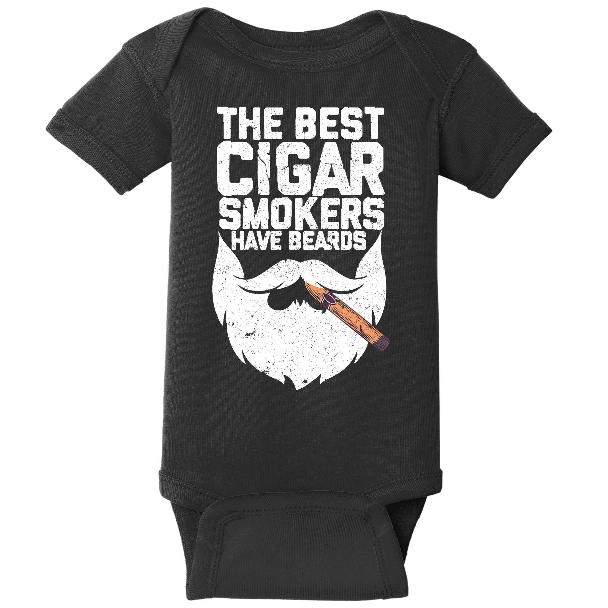 The Best Cigar Smokers Have Beards Cigar Bearded Dad Baby Bodysuit