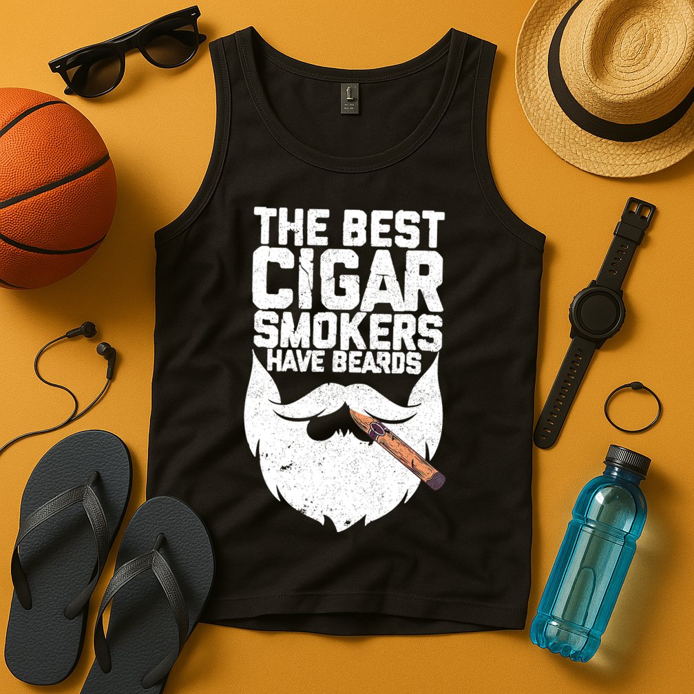 The Best Cigar Smokers Have Beards Cigar Bearded Dad Tank Top