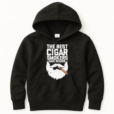 The Best Cigar Smokers Have Beards Cigar Bearded Dad Kids Hoodie