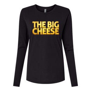 The Big Cheese Funny Birthday For Vegan Fiend Womens Cotton Relaxed Long Sleeve T-Shirt