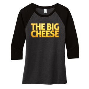 The Big Cheese Funny Birthday For Vegan Fiend Women's Tri-Blend 3/4-Sleeve Raglan Shirt