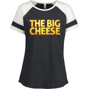 The Big Cheese Funny Birthday For Vegan Fiend Enza Ladies Jersey Colorblock Tee