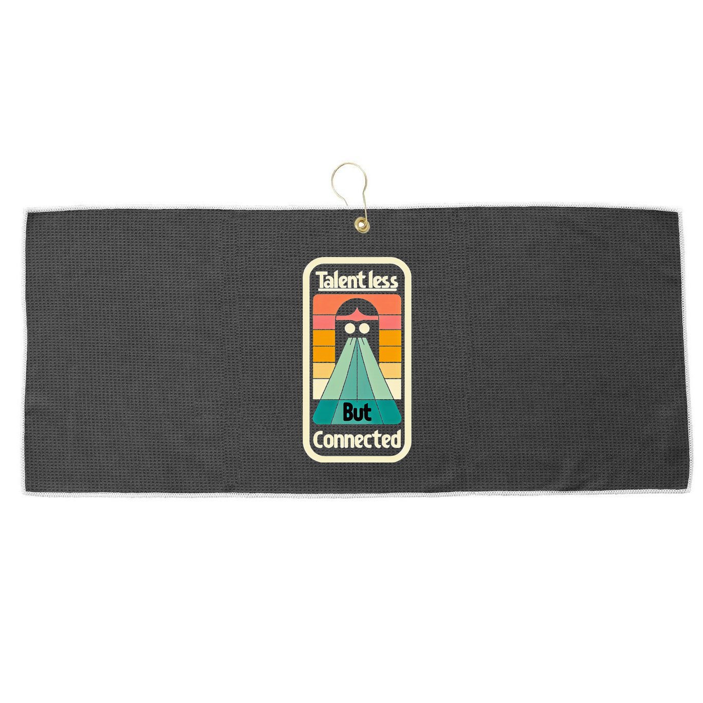 Talentless But Connected Large Microfiber Waffle Golf Towel