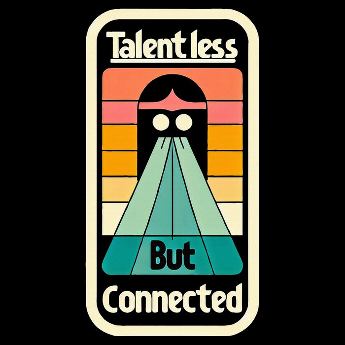 Talentless But Connected Cropped Pullover Crew
