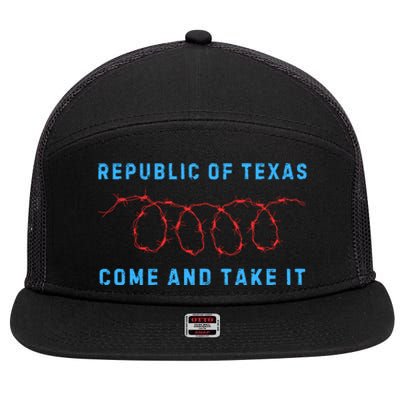 Texas Border Crisis Peoples Convoy 7 Panel Mesh Trucker Snapback Hat