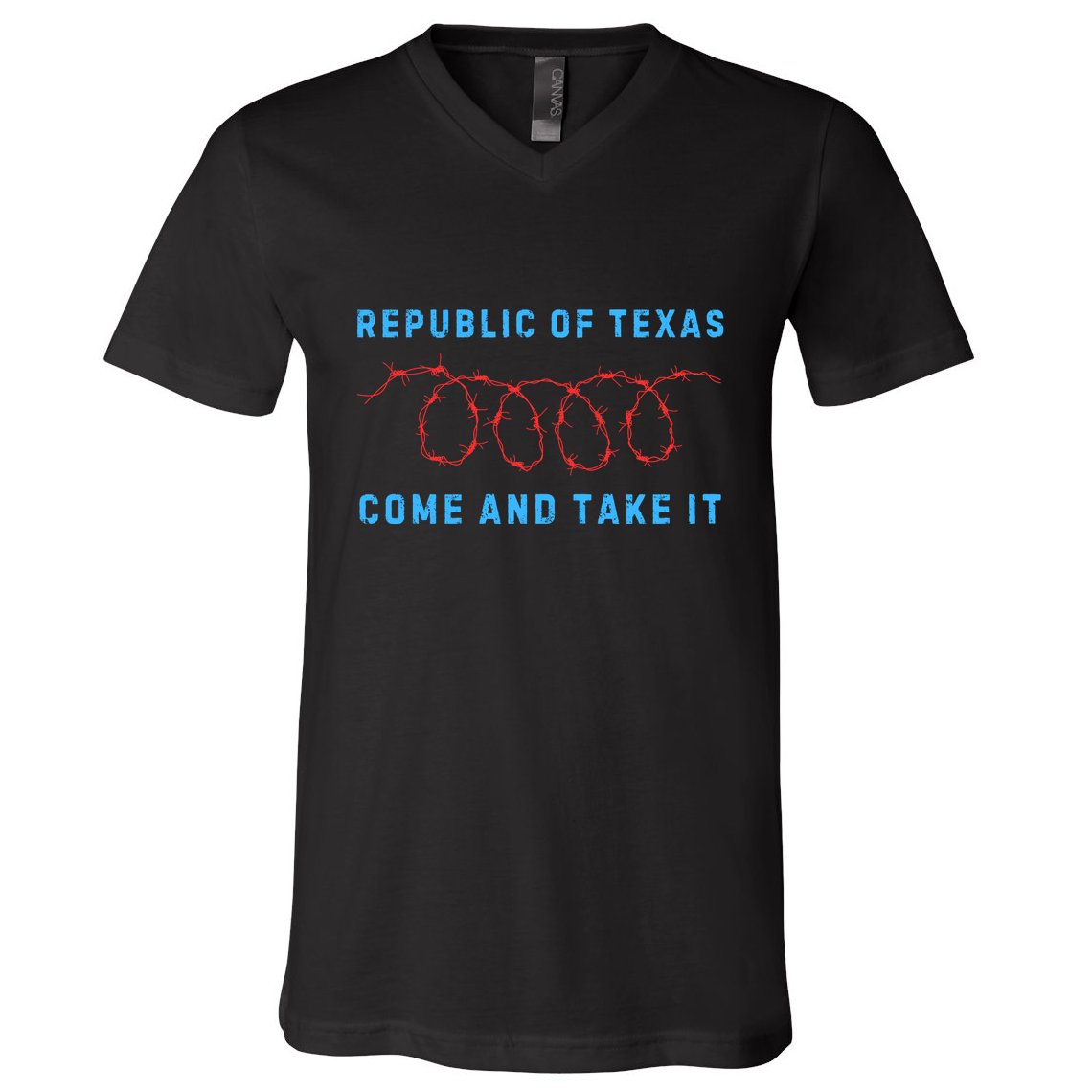 Texas Border Crisis Peoples Convoy V-Neck T-Shirt