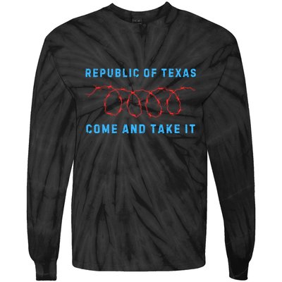 Texas Border Crisis Peoples Convoy Tie-Dye Long Sleeve Shirt