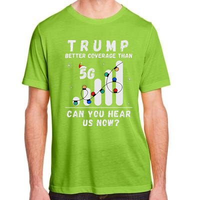 Trump Better Coverage Than 5g Wave Column Funny Christmas Adult ChromaSoft Performance T-Shirt