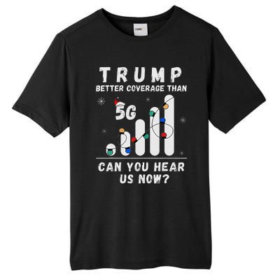 Trump Better Coverage Than 5g Wave Column Funny Christmas Tall Fusion ChromaSoft Performance T-Shirt