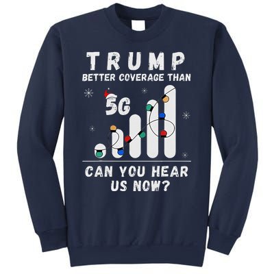 Trump Better Coverage Than 5g Wave Column Funny Christmas Sweatshirt