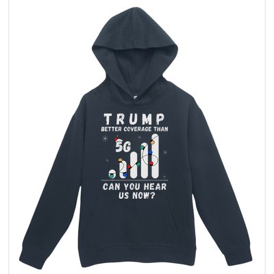 Trump Better Coverage Than 5g Wave Column Funny Christmas Urban Pullover Hoodie