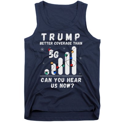 Trump Better Coverage Than 5g Wave Column Funny Christmas Tank Top