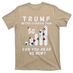 Trump Better Coverage Than 5g Wave Column Funny Christmas T-Shirt