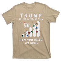 Trump Better Coverage Than 5g Wave Column Funny Christmas T-Shirt