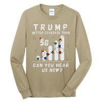 Trump Better Coverage Than 5g Wave Column Funny Christmas Tall Long Sleeve T-Shirt