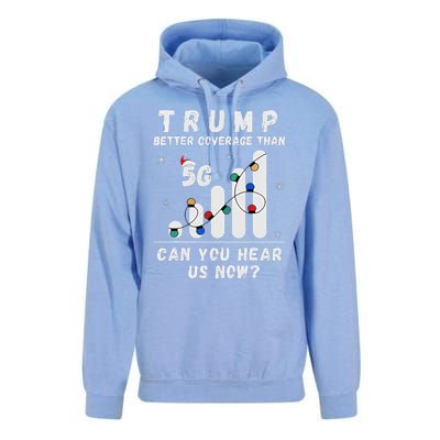 Trump Better Coverage Than 5g Wave Column Funny Christmas Unisex Surf Hoodie