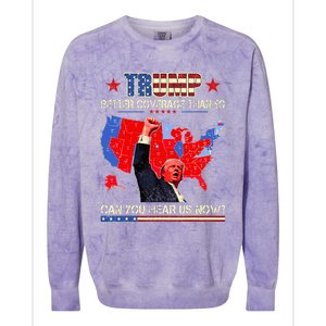 Trump Better Coverage Than 5g Can You Hear Us Now Politics Colorblast Crewneck Sweatshirt