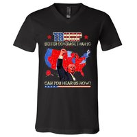 Trump Better Coverage Than 5g Can You Hear Us Now Politics V-Neck T-Shirt