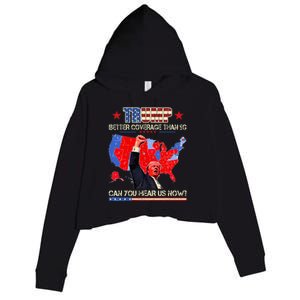 Trump Better Coverage Than 5g Can You Hear Us Now Politics Crop Fleece Hoodie