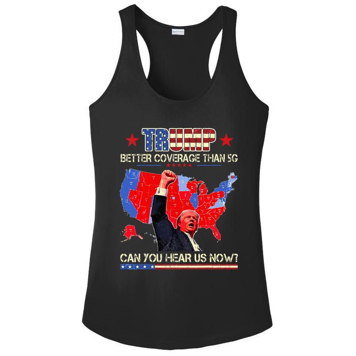 Trump Better Coverage Than 5g Can You Hear Us Now Politics Ladies PosiCharge Competitor Racerback Tank