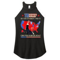 Trump Better Coverage Than 5g Can You Hear Us Now Politics Women's Perfect Tri Rocker Tank