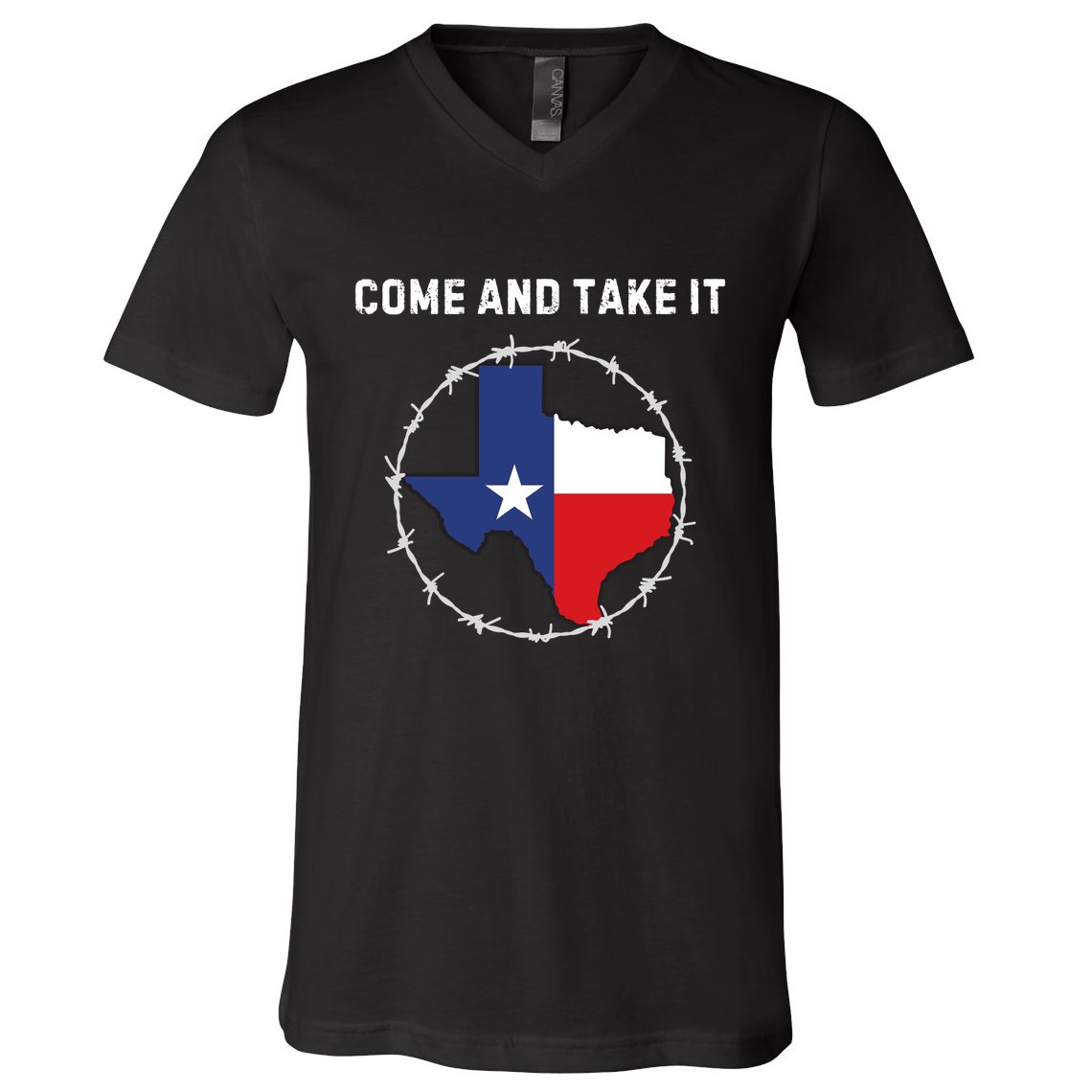 Texas Border Crisis Come And Take It V-Neck T-Shirt