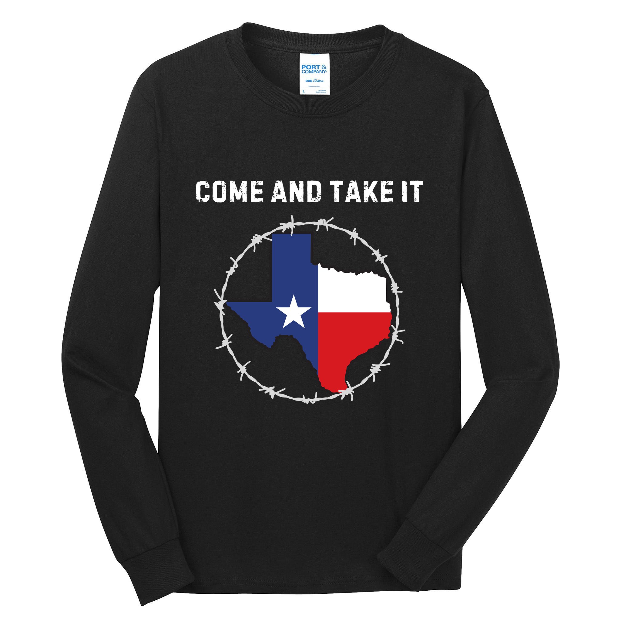 Texas Border Crisis Come And Take It Tall Long Sleeve T-Shirt