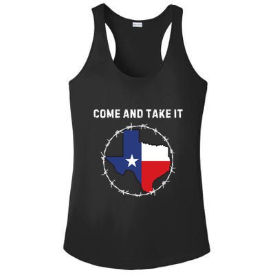 Texas Border Crisis Come And Take It Ladies PosiCharge Competitor Racerback Tank