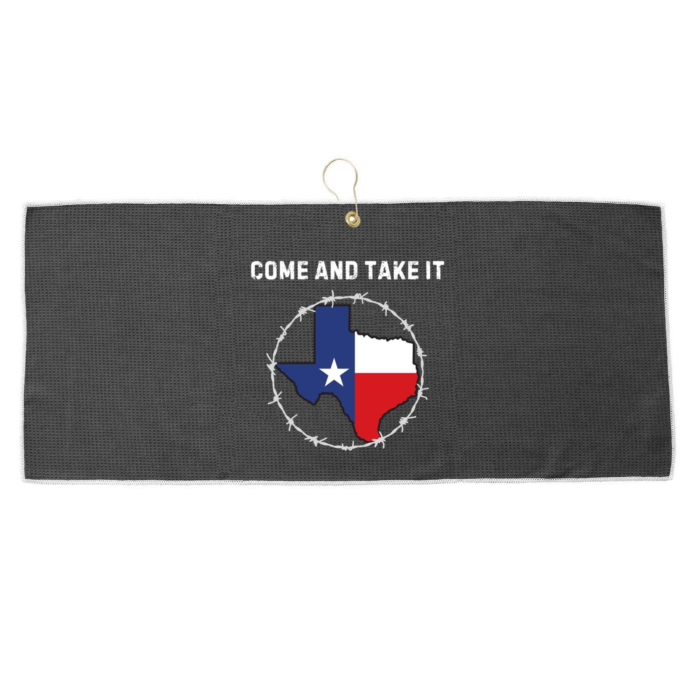 Texas Border Crisis Come And Take It Large Microfiber Waffle Golf Towel