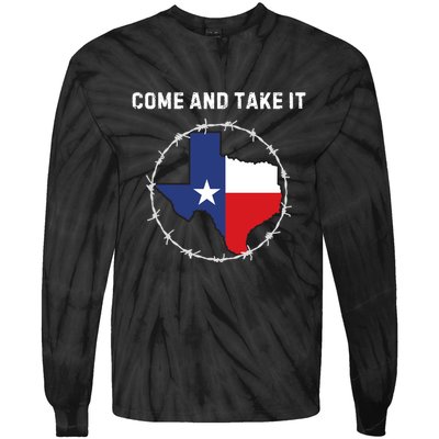 Texas Border Crisis Come And Take It Tie-Dye Long Sleeve Shirt