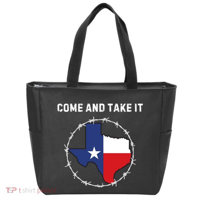 Texas Border Crisis Come And Take It Zip Tote Bag