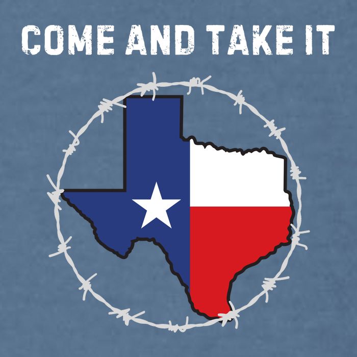 Texas Border Crisis Come And Take It Garment-Dyed Sweatshirt