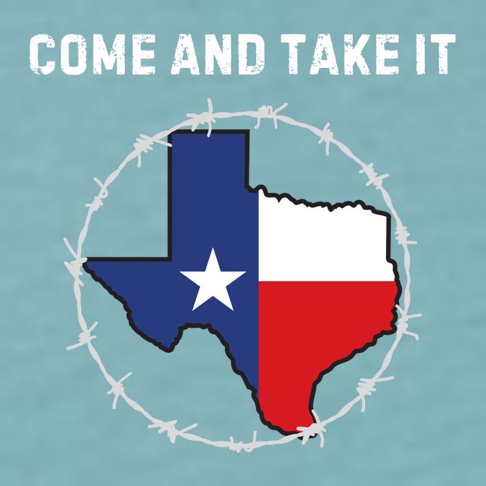 Texas Border Crisis Come And Take It Sueded Cloud Jersey T-Shirt