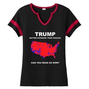 Trump Better Coverage Than Verizon Can You Hear Us Now Ladies Halftime Notch Neck Tee